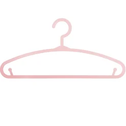 Set De 6 Perchas Plástico Rosa 18x13.5Cm