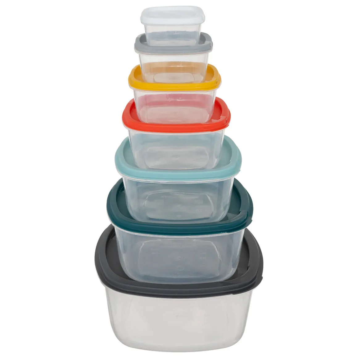Set de 7 recipientes cuadrados