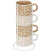 Set de 4 tazas LEOPARDI con soporte 20cl