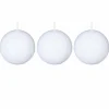 Set De 3 Velas Bolas Blancas 88G 6Cm
