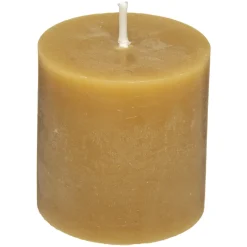 Set De 4 Velas Rústicas Amarillas 4.5Cm