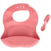Set de babero y cuchara YUM rosa