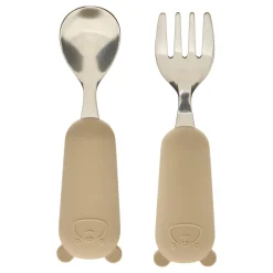 Set de cuchara y tenedor YUM beige