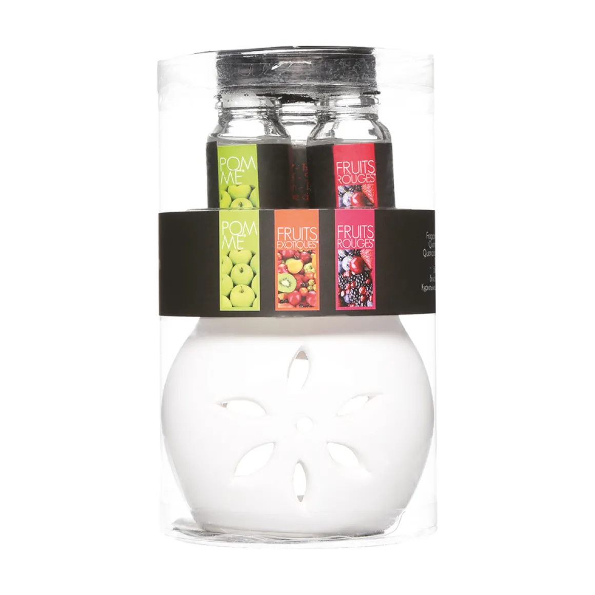 Set De Quemador Y 3 Aceites Aroma Frutas