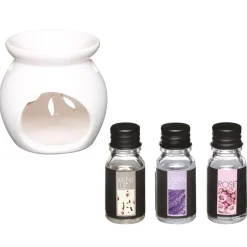Set De Quemador Y 3 Aceites Aroma Floral