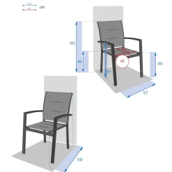 Silla ALLURE gris grafito