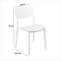 Silla Apilable Blanca
