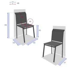 Silla apilable ESSENTIA gris antracita