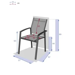 Silla AXIOME noisette y blanco