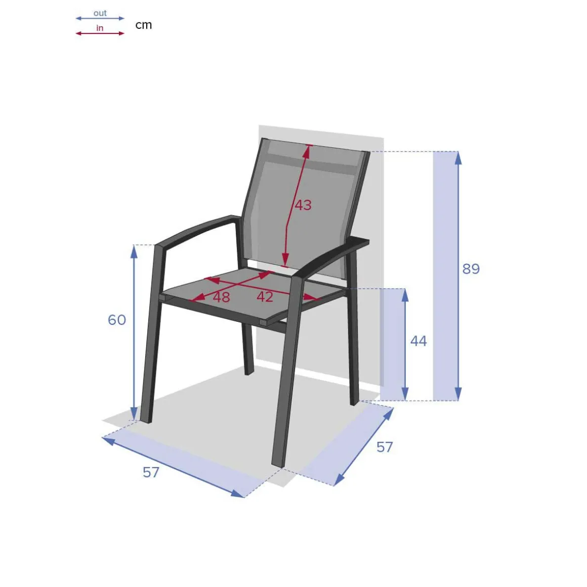 Silla AXIOME noisette y blanco