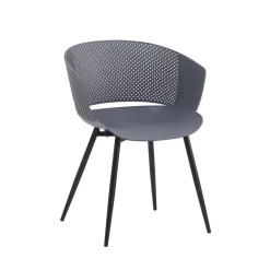 Silla BLED Gris Con Patas De Metal