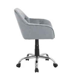 Silla de escritorio MIA gris de terciopelo