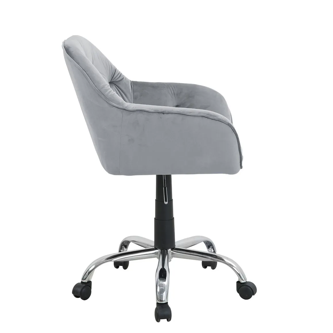 Silla de escritorio MIA gris de terciopelo