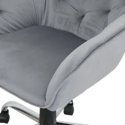 Silla de escritorio MIA gris de terciopelo