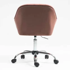Silla de escritorio MIA Rosa de terciopelo