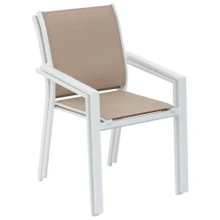 Silla ESSENTIA lino y blanco