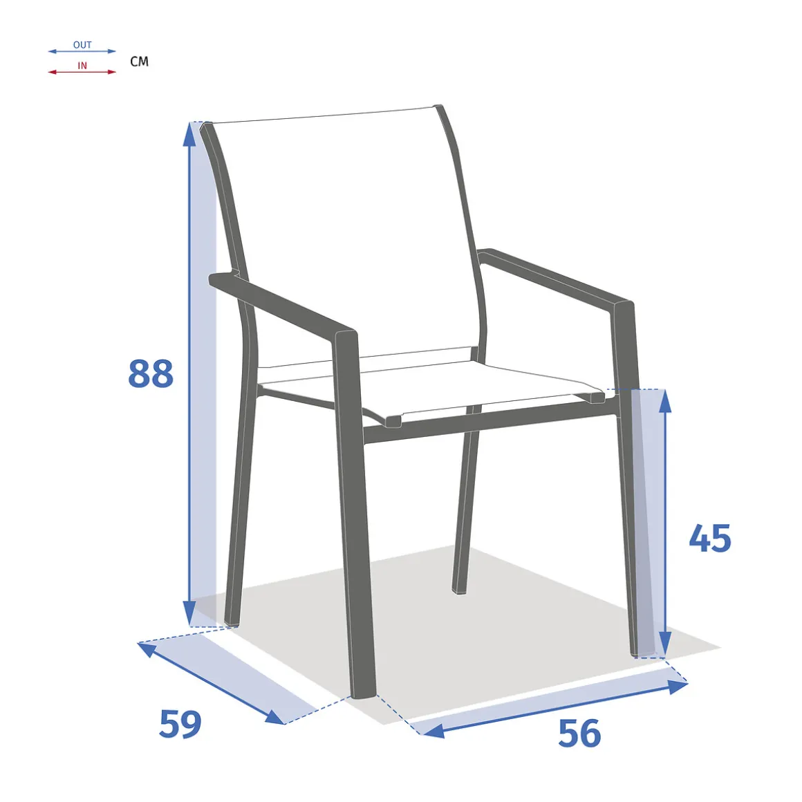 Silla ESSENTIA lino y blanco