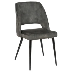 Silla KAI de terciopelo verde oscuro