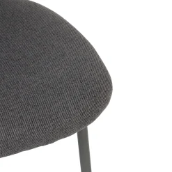 Silla KAMILI de tejido gris