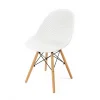 Silla Mezy Blanca Con Patas De Madera