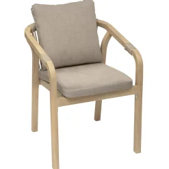 Silla PAPOUASIE gris pardo de madera acacia