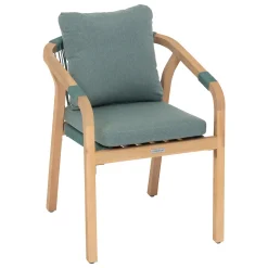 Silla PAPOUASIE verde oliva de madera de acacia