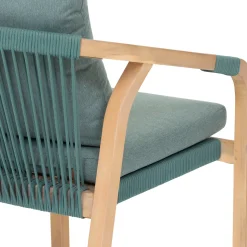 Silla PAPOUASIE verde oliva de madera de acacia