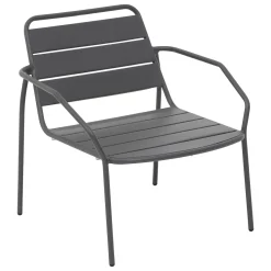 Silla PHUKET gris graphite de acero