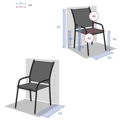 Silla PIAZZA verde oliva y graphite