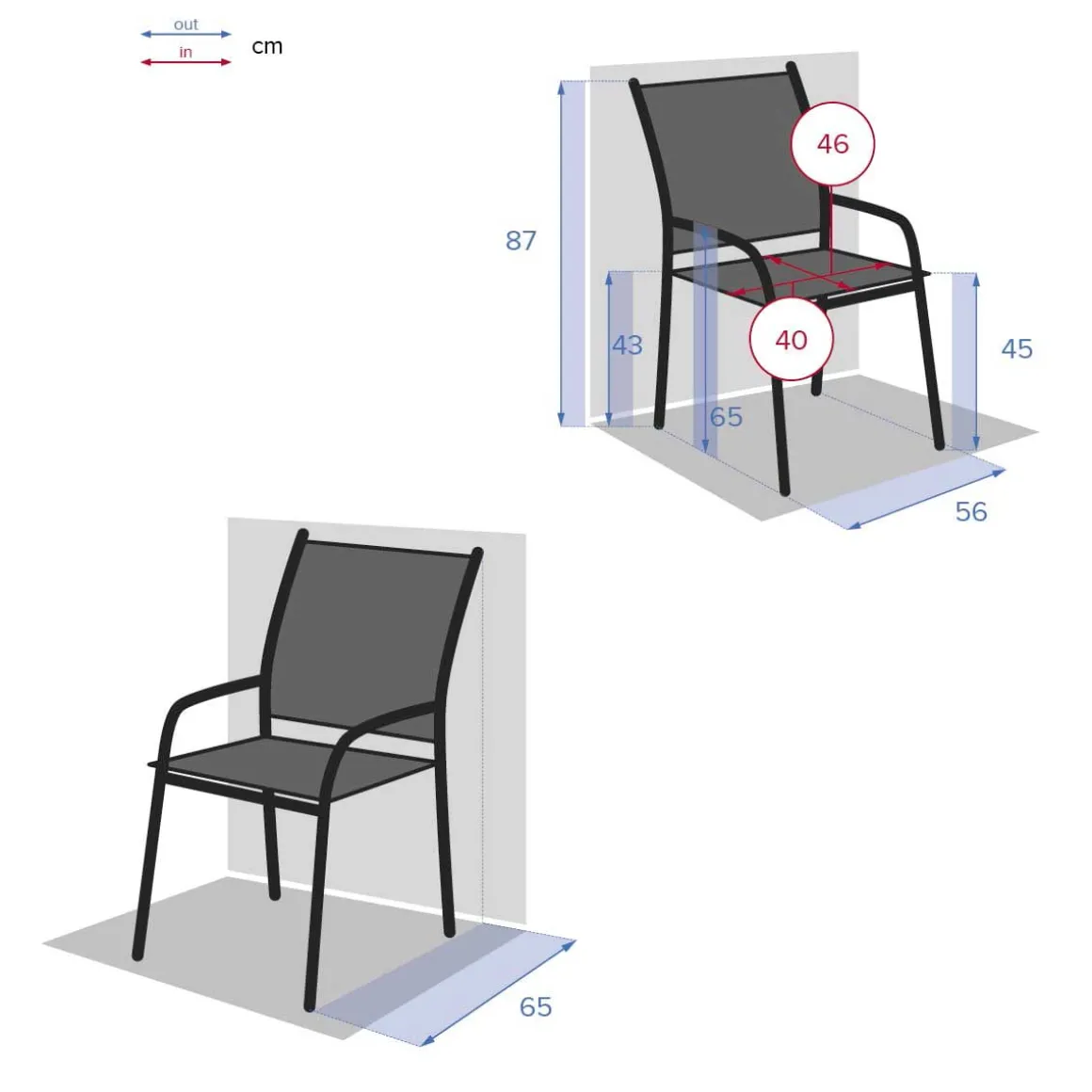 Silla PIAZZA verde oliva y graphite