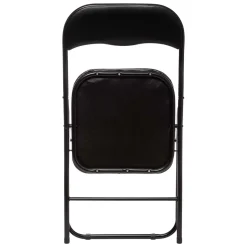 Silla plegable con asiento negro