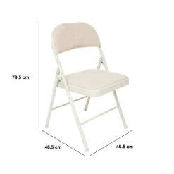 Silla plegable FLEXY beige de metal