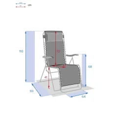 Silla relax SILOS gris antracite