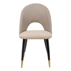 Silla RICK beige con patas metálicas