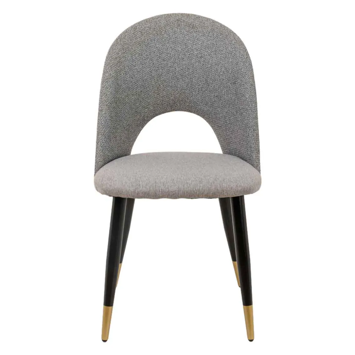 Silla RICK gris con patas metálicas