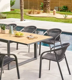 Silla RIU gris antracita e grafito