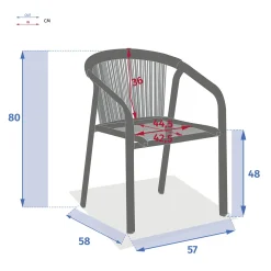 Silla RIU miel y blanco