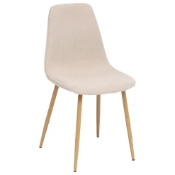 Silla ROKA beige de terciopelo