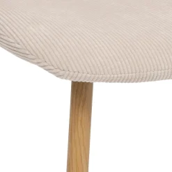 Silla ROKA beige de terciopelo