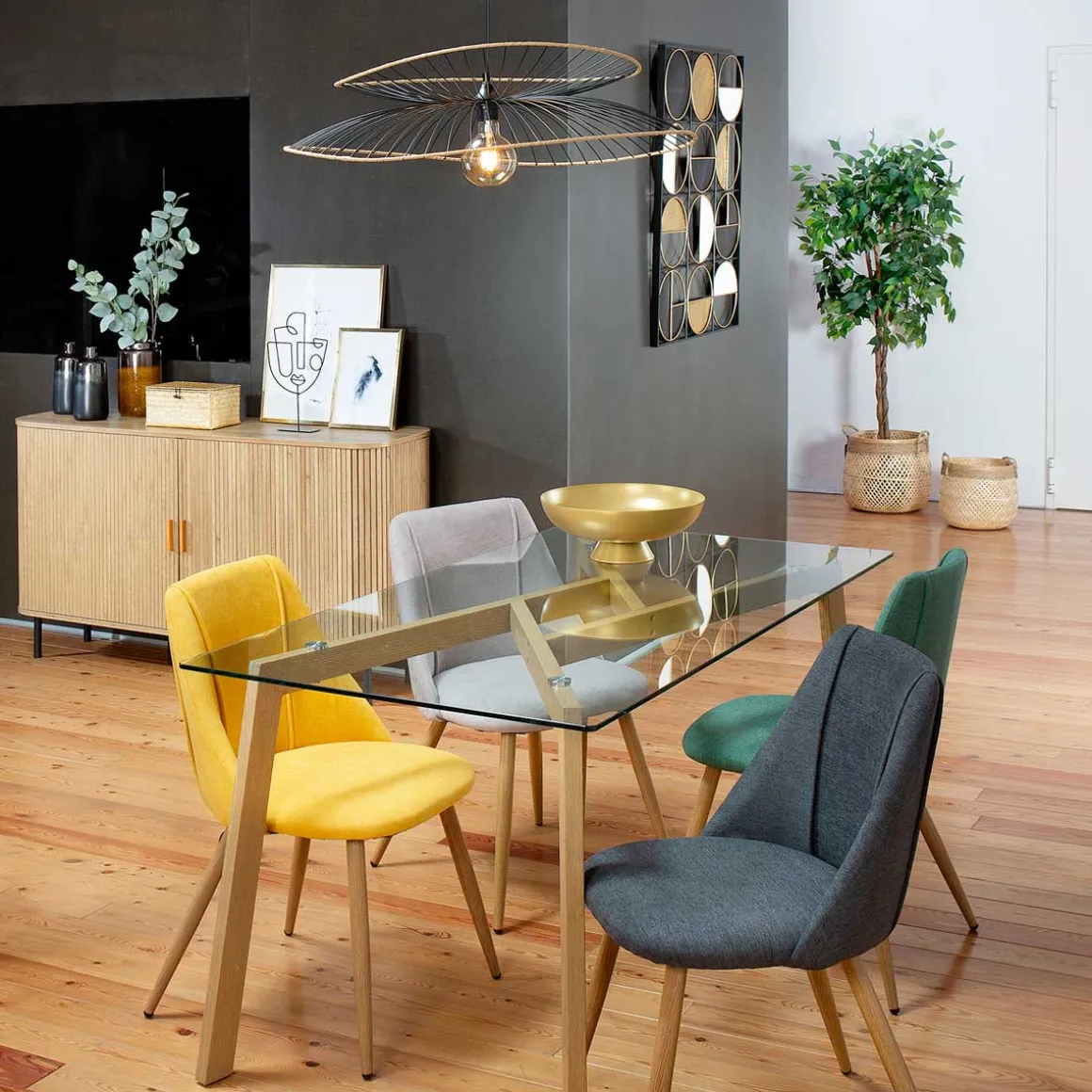 Silla Sakura Tejido Gris 49x52x83Cm