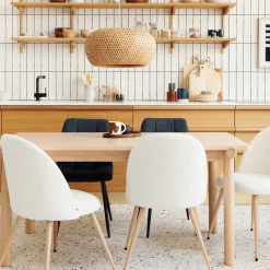 Silla Slano Bouclee Blanco 54x52x84Cm