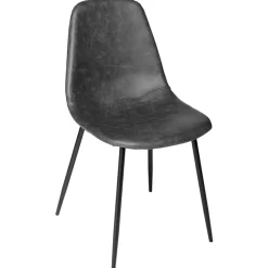 Silla Vladi Efecto Cuero Gris 53x43x82Cm