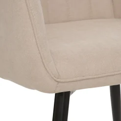 Sillón De Tela Beige 57x61.5x83Cm