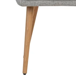 Sillón De Tela Gris Claro Con Patas Claras Visoca