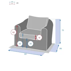 Sillón MOORÉA terre d'ombre de ratán sintético