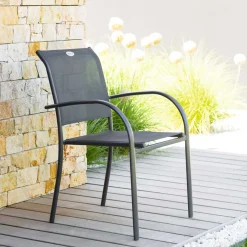 Sillón PIAZZA en gris antracite y graphite