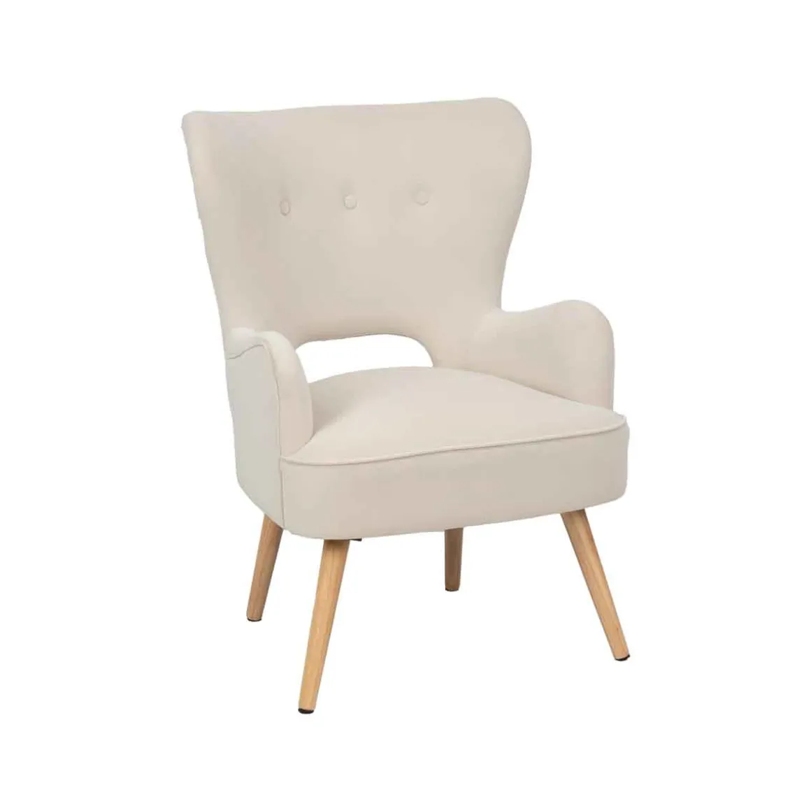 Sillón THOR beige de terciopelo