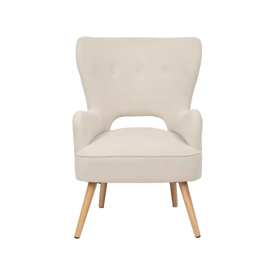Sillón THOR beige de terciopelo