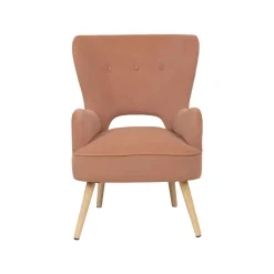 Sillón THOR rosa de terciopelo