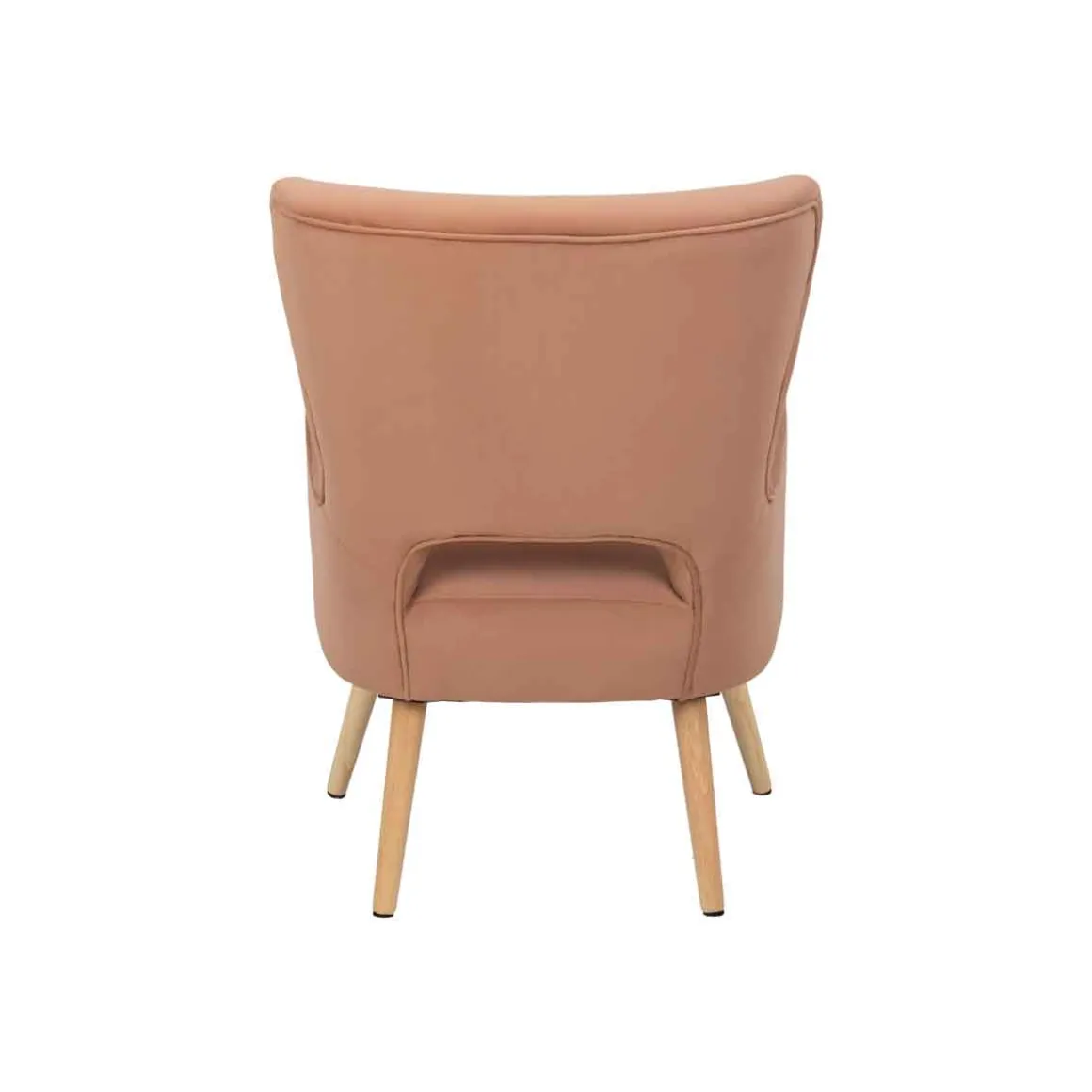 Sillón THOR rosa de terciopelo